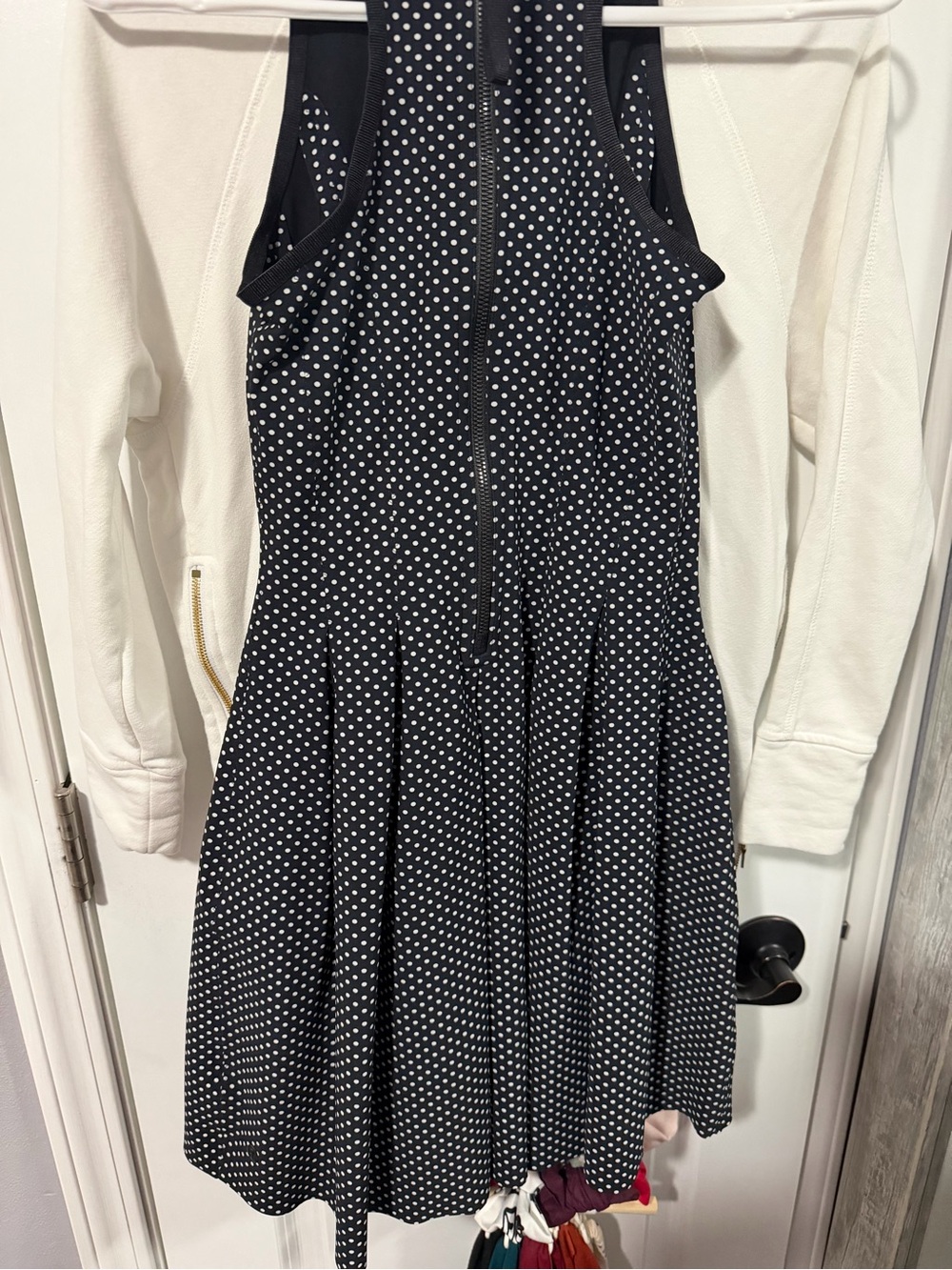 Lululemon Polka Dot Black & White Fit-and-Flare Dress 4